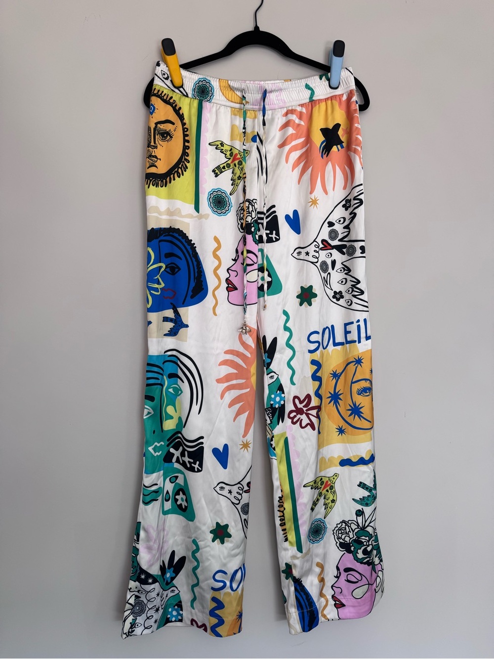Kids Printed Wide-Leg Lounge Pants - Multicolor